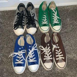 Four pair of Converse All Stars